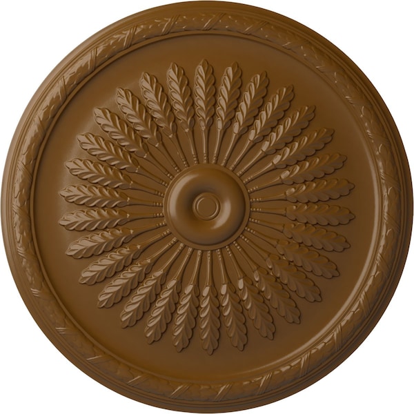 Ekena Millwork Juniper Ceiling Medallion (Fits Canopies up to 7"), Hand-Painted Smokey Topaz, 36"OD x 1 1/2"P CM36JUSTF - main